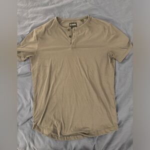Cuts Henley Charcoal Gray Size Small